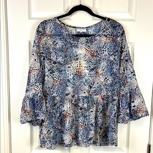 NWT Waverly Grey abstract print Eva top sz lg